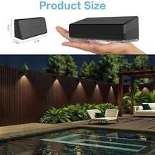 Outdoor Solar Wall Lights, 10 Color Changing LED Spotlights, Warm White/Cool White/RGB, IP44 Waterproof, ABS Material, Solar Safety Lights For Gardens, Courtyards, And Terraces (Black-2P)