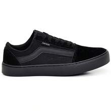 Tênis Casual Skate Escolar Unissex universitario Haymax Solado Costurado na aLateral Super Resistente - Preto - Visão 14
