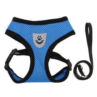 고양이 하네스 리쉬 세트 워킹 리쉬 조절 가능한 고양이 조끼 하네스 반사 스몰 도그 하네스