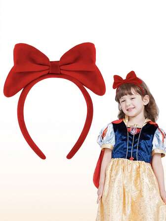 1 件红色蝴蝶结头带 女童头带 女童服装 发饰