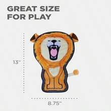 Outward Hound Tough Seamz Lion Plush Dog Toy, Medium - MàuD - Xem 3