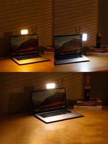 Portable Selfie Light Video Conference Lighting With Clip For Phone Camera, Clip On LED Light For Video Conference, 3 Lighting Modes, Rechargeable, Portable, Suitable For Laptops/Phones/Tablets/Zoom Call/Makeup Suitable For Selfies And Live Streaming, Portable Light,Take A Group Photo With Family And Children