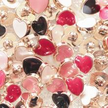 10/20/30/50/100 件心形塑料纽扣，毛衣、羊毛衫、衬衫、DIY 工艺品装饰纽扣