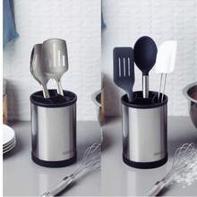 Dispenser Sabão Detergente Tramontina E Porta Utensílios Inox Kit Cozinha - Cinza - Visão 2