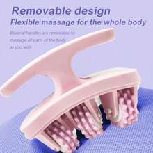 Cellulite Massager Manual Muscle Massager Roller For Leg, Neck, Arm And Foot - Pink - View 3