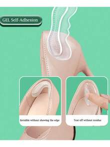 Soft Heel Grips, Invisible Heel Pads For High Heels & Sandals, Self-Adhesive Heel Cushions, Soft Anti-Friction Heel Liners With Pearl Massage Function, Making High Heels More Comfortable