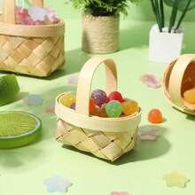 Woven Baskets Small Picnic Baskets With Handles Wood Chip Baskets Candy Baskets Party Favor Basket Baskets 12Pcs - 如圖所示 - 查看 4