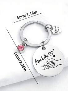 1 件不锈钢特殊钥匙扣，母亲节送给妈妈的礼物，温暖实用的钥匙扣圣诞节 - 彩色 - 查看 10