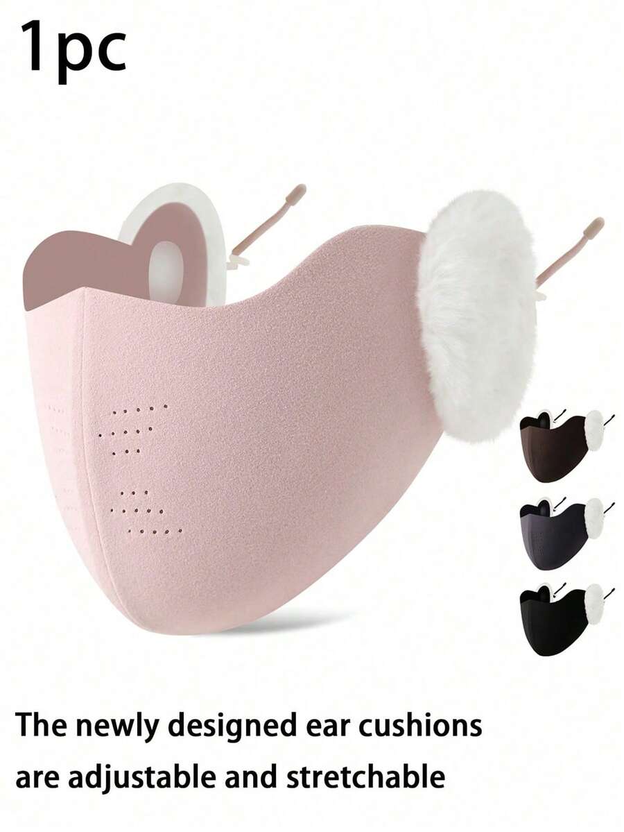 1 pieza Máscara cálida para mujer, protector de oídos desmontable 3 en 1, adecuado para ciclismo, esquí, a prueba de viento, forro térmico, cubierta de oídos que retiene el calor, otoño/invierno