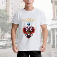 Camiseta Unisex Mastodon Double Eagle - 220g Algodón, Impresión Gráfica Vibrante, Blanco y Negro, Lavable a Máquina, para Adultos de Conciertos de Metal y Fans de Música - Blanco - Ver 3