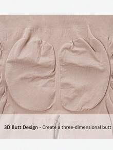 女士运动塑身衣吊带背心紧身衣，高弹力腰部束腹提臀塑身衣 - 杏色 - 查看 11