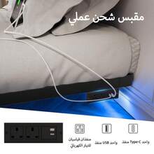 Yanara Floating Bed Frame With Smart LED Lights And Charging Station, Modern Bed With Metal Platform, Easy Assembly, No Box Spring Needed - Nữ hoàng: 160*200cm - Xem 4