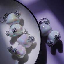 Adorno de árbol de Navidad de Papá Noel en motocicleta de acrílico - Decoración multifuncional para coche y llavero adecuada para decoración navideña