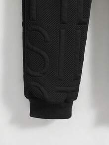 2 pièces/Set Veste à capuche zippée et pantalon de couleur unie décontractés pour garçons, printemps/automne