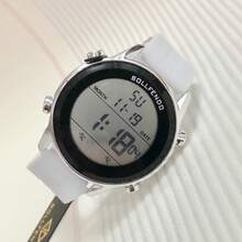 Men's Electronic Watch Thin Digital Watch Waterproof Bezel Night Light - Blanco - Ver 2