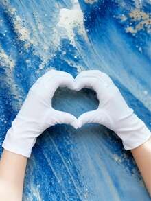 Guantes elásticos de espándex blanco para conducir, actuaciones y baile; guantes industriales ultradelgados para hombres y mujeres.