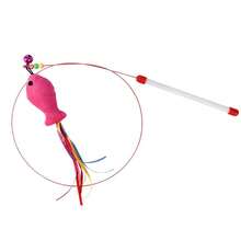 带羽毛的逗猫棒，高强度钢丝猫玩具棒