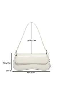 Túi đeo vai nữ kiểu Tây Ban Nha mới, kiểu dáng công sở, đa năng, tối giản, chất liệu giả da (Không bao gồm túi quà tặng) - trắng - Xem 11