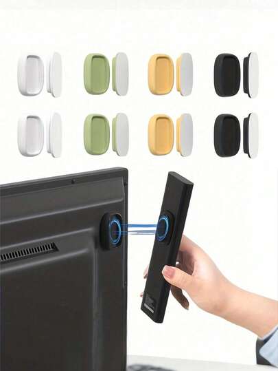 1 pièce Support mural magnétique pour télécommande avec télécommande, boîte de rangement pour télécommande TV auto-adhésive améliorée, support de rangement pour télécommande mural auto-adhésif sans trace, support de rangement pour télécommandes, chargeurs, rangement pour articles ménagers, facile à installer, finition polie, solution de rangement mural, crochet pratique