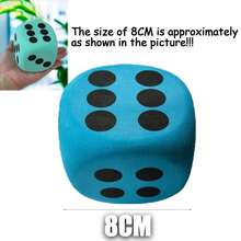 6 PIEZAS, Dados de espuma EVA extra grandes de 3,8/8 cm - Una herramienta de aprendizaje matemático de seis caras, utilizada como pelota antiestrés en el aula, un dado gigante de 6 caras extra grande, un juguete de aprendizaje educativo para aliviar la ansiedad, adecuado para juegos de mesa, portátil y ligero, es la opción perfecta para regalos de cumpleaños y vuelta al cole. Obtén tu número de la suerte.