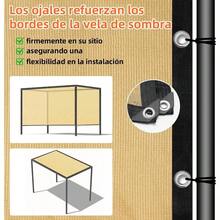 Malla Sombreadora, Toldo Rectangular, Lonas para Exteriores, Sombra Toldo para Jardin, 98 Sombra Exterior, Polietileno Alta Densidad para Patio Jardn, Piscina y Actividades al Aire Libre Negro, 4*6 - Beige + 4*6 - Ver 7