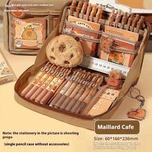 33 piezas /226 piezas /127 piezas /47 piezas Juego de papelería de Capibara, Estuche para lápices lindo de Capibara, Caja de lápices escolar de múltiples capas con pegatinas, llavero, broche, kit de regalo