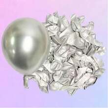 20pcs 10-Inch High Quality Metal Chrome Color Latex Balloons, Metallic Red, Purple, Pink, Gold, Green, Rose Gold, Silver, Blue Latex Balloons Suitable For Wedding, Birthday Party Decoration - Multicolor - View 4