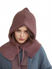 New Balaclava Winter Windproof Bib Wool Hat Women Warm One Warm Ear Protection Hat