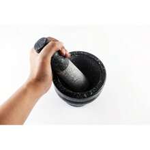 Mini Size 7.5 In Replacement Pestle Only Asian Stlye Spice Cooking Kitchen Granite Rock Grinder Small - GreyBlackWhite - View 6