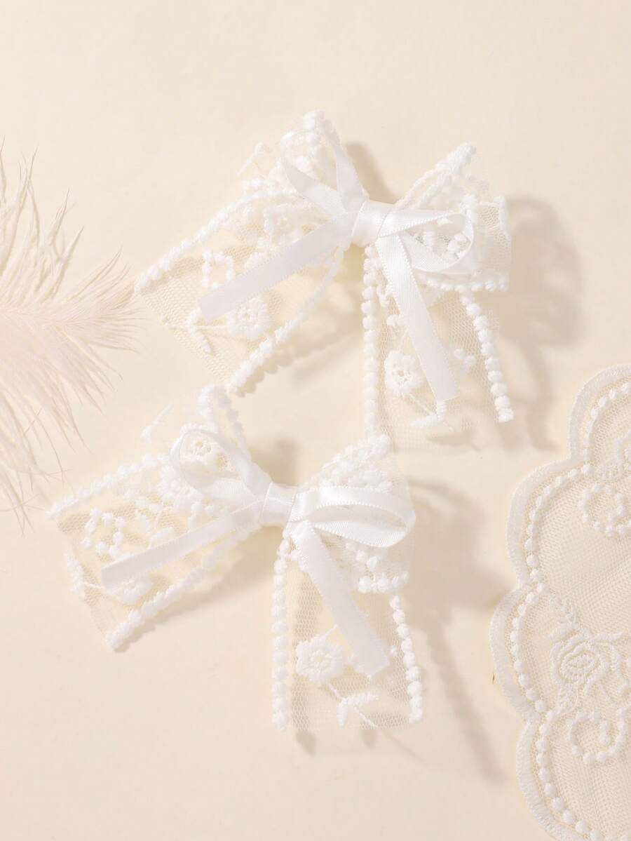 Zestaw 2 spinek do włosów z kokardką w jednolitym kolorze, akcesoria do włosów dla księżniczek, urocze i uniwersalne spinki do włosów dla niemowląt