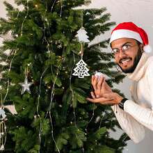 5 قطع من أغصان الصنوبر الاصطناعية لزينة عيد الميلاد، نباتات اصطناعية، أغصان أوكالبتوس مزيفة لباقات الزفاف وديكور المنزل والغرف، ديكور الربيع والصيف