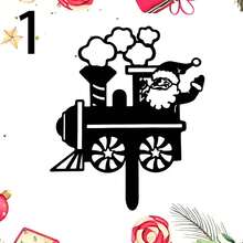 3pcs Christmas Train & Nature Dance, Weaving Holiday Symphony For Your Yard - Black - View 6