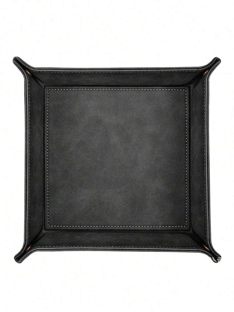 Premium Genuine Leather Valet Tray - High-Quality Vegan Leather, Stylish & Organized Men's Nightstand Tray - Holds Keys, Watch, Wallet, Jewelry - Modern Bedside Storage Box,Room Decor - Multicolor - View 14