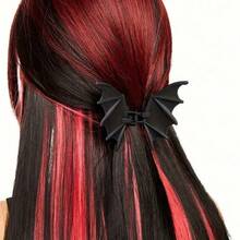 1pc 4-Inch Halloween Bat Hair Clip, Matte Black Bat Wing Hair Clip,Halloween Party Costumes And Accessories, Multifunctional Women's Daily Accessories, Women's Accessories, Suitable For Daily Wear, Holiday Decoration, Gifts And Gifts - 黑色 - 查看 6