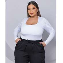 Plus Size Pants - Black - View 7