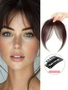 1 Piece Women's Synthetic Bangs Wig, Natural Octagonal Bangs, 8 Inches, Multiple Colors Available, Natural And Fluffy For Daily Wear, Suitable For Women, Parties And Daily Use, Women's Hair Accessories, Hair Clips. ,Hair Styling Tools - Nhiều màu - Xem 12