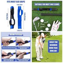 Grip Trainer, Grip Training Aid, Swing Trainer Correcting Left And Right Hand Positions, Helps Train Correct Hand Position - 藍色 - 查看 2