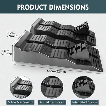 Caravan Levelling Ramp Set Heavy Duty Motorhome RVs 5 Tonnes 2 Pack