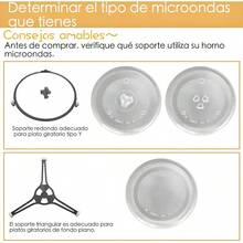 31.5cm 12.4 Plato de vidrio para microondas, charola giratoria resistente al calor, accesorio para calentar comida, apto para lavavajillas, placa de microondas 31.5 - 32,4 centímetros - Ver 3