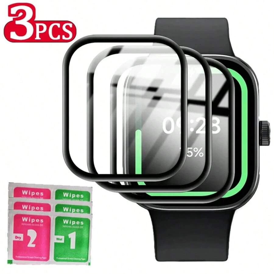 3pcs Soft Glass Screen Protector Film For Redmi Watch 4 5 3 Lite 3 Active, Mi8Pro, Mi 9Pro Smartwatch, Applicable For Redmi Watch 4