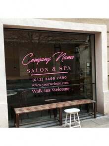 定制乙烯基窗贴 | 圣诞节窗贴 | 公司名称或标志 - 店面贴纸 - 个性化定制 - 定制商店 - 公司窗户或门贴 - 彩色 - 查看 17