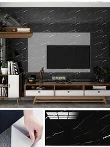 50pcs/9M ² 3D Three-Dimensional White Marble Pattern Imitation Ceramic Tile Gray Self-Adhesive Wall Sticker, Waterproof Vinyl Wall Panel, Easy To Clean And Cut, Covering Ugly Walls, Aluminum-Plastic Panel Wall Sticker, Suitable For Home Decoration - Simple Pasting, Stickers For Living Room, Bedroom, Kitchen And Bathroom, Aluminum-Plastic Panel Wall Sticker - Multicolor - View 10
