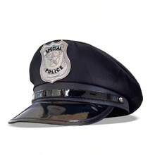 1pc Men's Police Cap, Uniform Prop Police Hat, Suitable For Party Accessories - Multicolor - View 3