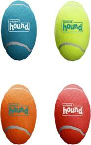 Outward Hound Squeaker Ballz 4-Pack Tennis Ball Dog Toys With Squeaker, Interactive Fetch Play For Pets Under 50 Lbs, Training Balls For Indoor &Amp; Outdoor Exercise, Medium, 25-Inch - MàuD - Xem 1