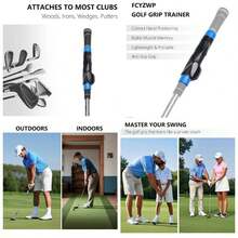 Grip Trainer, Training Aid, Grip Kit, Club Grips, Swing Trainer Correct Hand Position, Improve Swing Rhythm, Accessories Gifts Blue - 最初的 - 查看 2