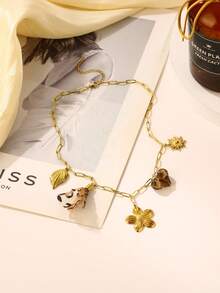 1pc Bohemian Vintage Necklace, Fashion Jewelry Accessory, Chain Jewelry Suitable For Women And Girls To Wear, Perfect For Everyday Wear, Parties, Dates, And Gifting