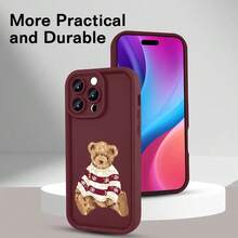 Funda Protectora para Teléfono Creativa y Linda con Diseño de Oso de Suéter, a la Moda 2025, Popular, Personalizada, Hermosa, Divertida, de Alta Calidad y Suave para IPHONE 11/12/13/14/15/16 Plus Pro Max, Regalo Perfecto para Fiestas o Cumpleaños - Colores mixtos - Ver 6
