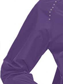 女士防水连帽雨衣 - 户外防风软壳外套，带拉链口袋，透气徒步外套，轻便露营旅行登山外套，适合徒步、背包旅行、慢跑和探险活动 - 紫色 - 查看 5