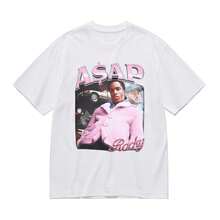 Camiseta Gráfica Unisex de Rapero Hop - 220g Algodón, Diseño Especial, Cuello Redondo, Blanco y Negro, Lavable aáquina, Eventos de Hop y Ropa Casual para Adultos a - Blanco - Ver 2