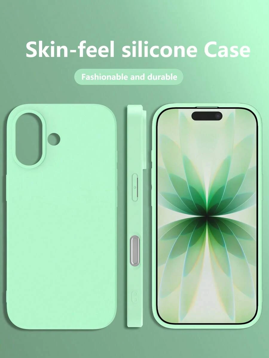 适用于三星 Galaxy S25 Ultra 和 13/16 Pro Max/11 的液态硅胶手机壳，也适用于 A06/A16/A26/A36/A56/A15/A35/A55 等型号。 - 綠色 - 查看 1